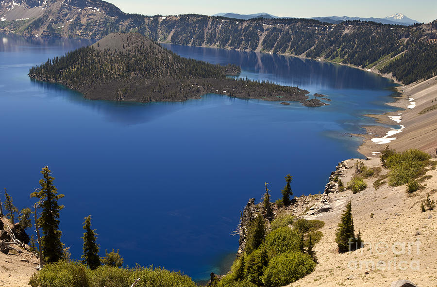 Sapphire Blue Crater Lake Photograph by David Millenheft