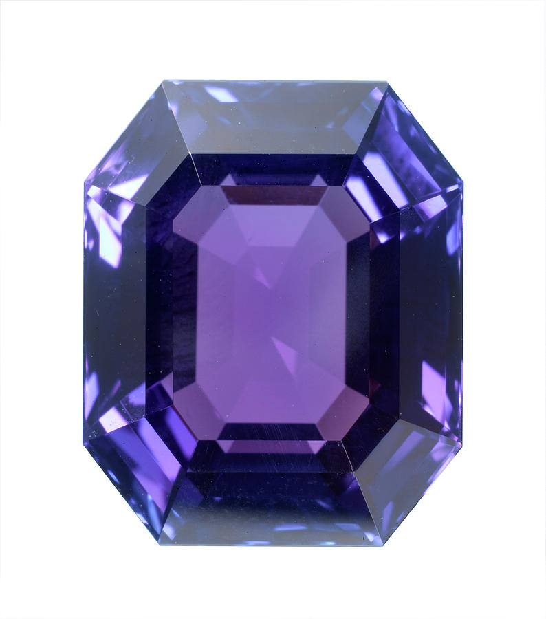 Blue Photograph - Sapphire Gemstone by Natural History Museum, London/science Photo Library