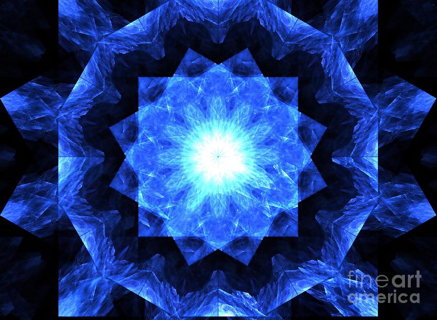 Sapphire Grid Digital Art By Kim Sy Ok - Fine Art America