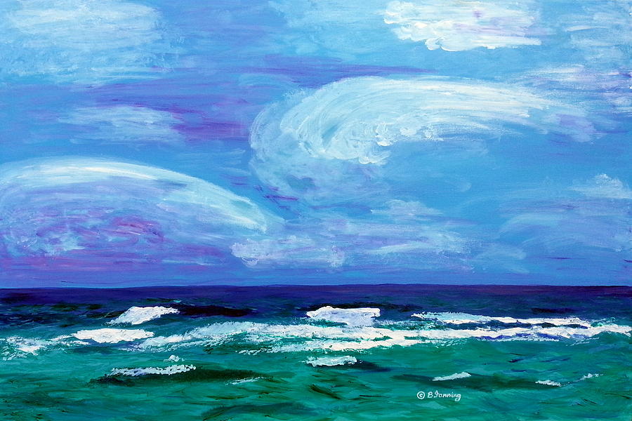 Sapphire Sea SRI Painting by Brenda Stevens Fanning