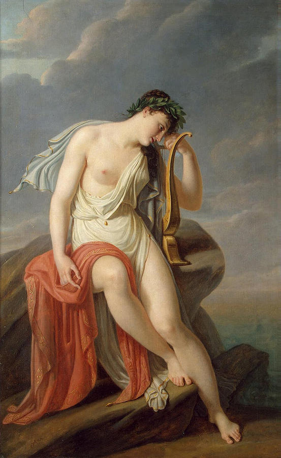 Sappho on the Leucadian Cliff Painting by Pierre-Narcisse Guerin