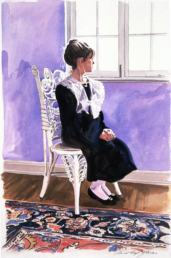 Portrait Painting - Sara Foster - Bird Watching by David Lloyd Glover
