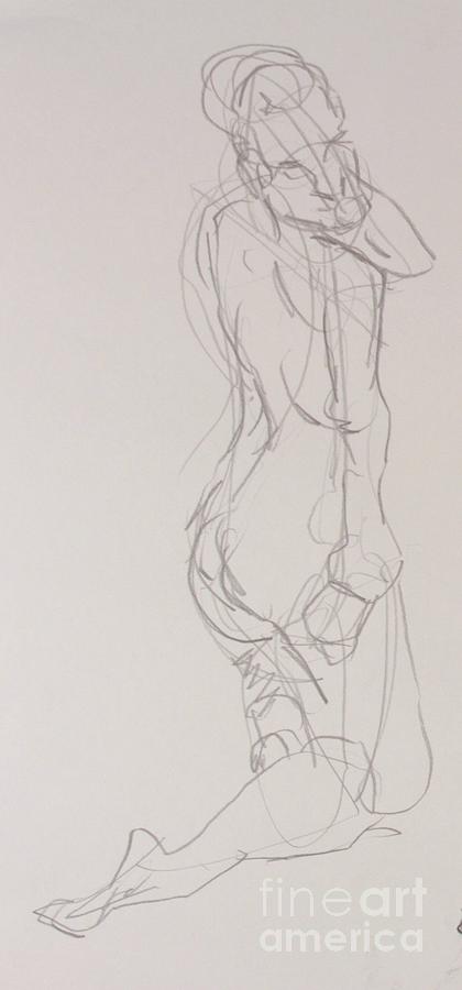 Nude Drawing - Sara Posed by Andy Gordon