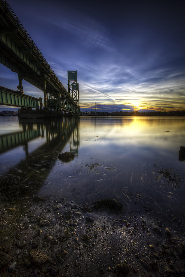 Sarah Long Bridge Sunset Photograph by Eric Gendron