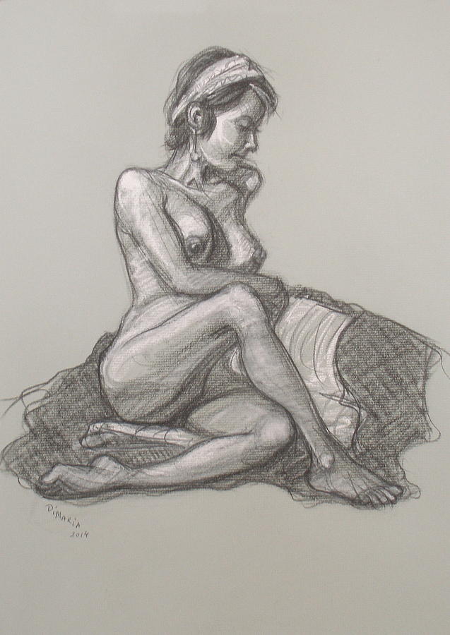 Sarah Seated Drawing by Donelli  DiMaria