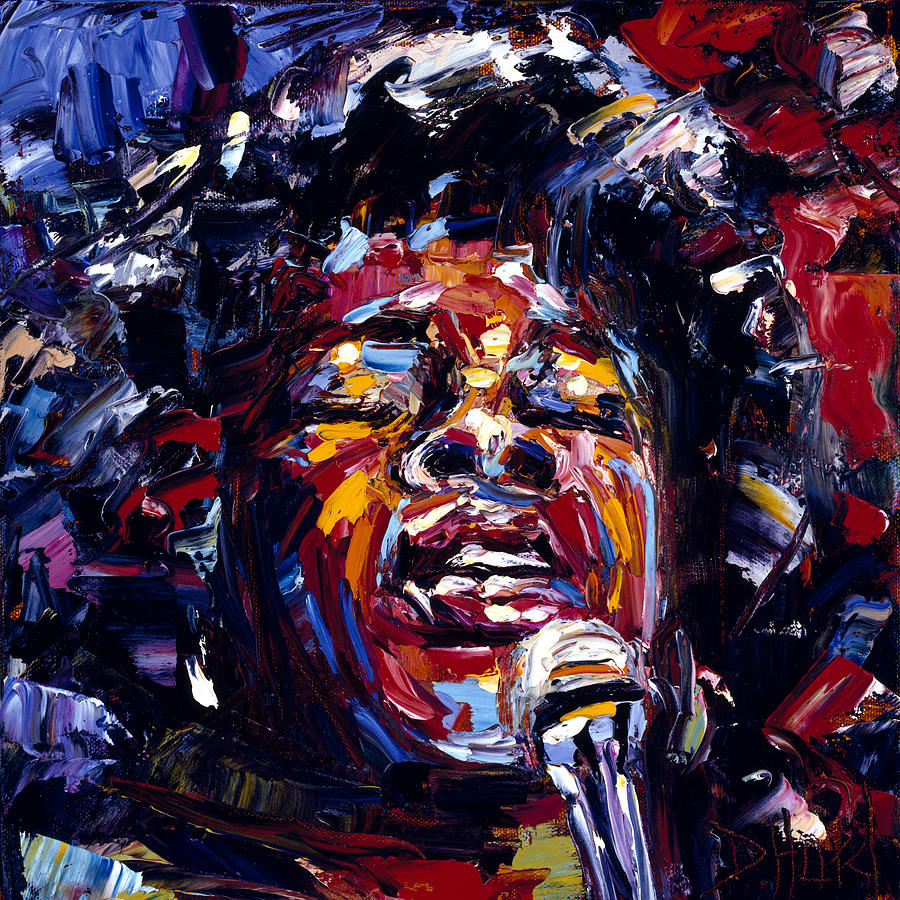 Sarah Vaughan Jazz Face series Painting by Debra Hurd