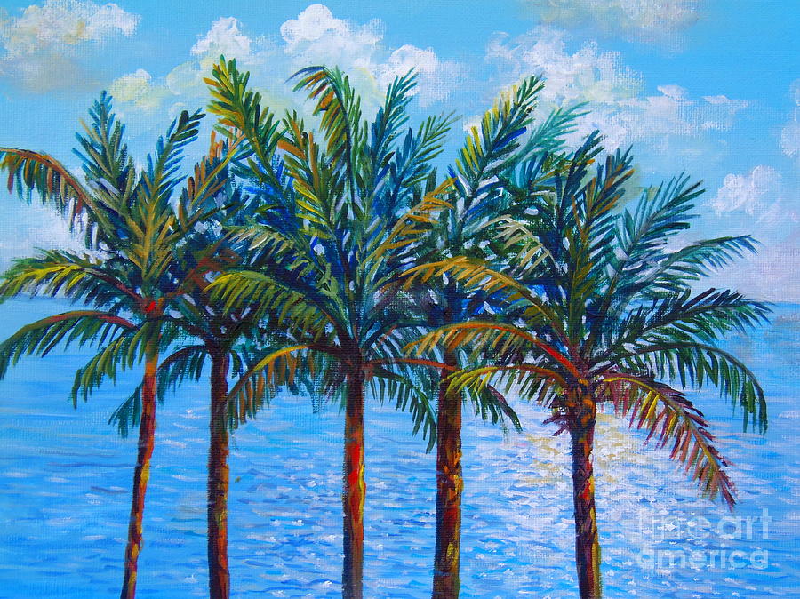 Beach Painting - Sarasota Palms by Lou Ann Bagnall