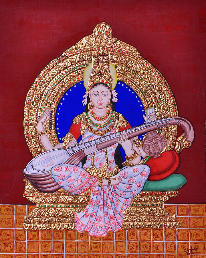 Saraswati Painting - Saraswati by Pratyasha Nithin