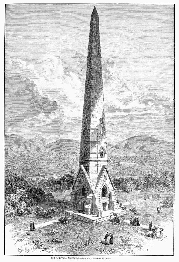 Saratoga Monument, 1877 Photograph by Granger