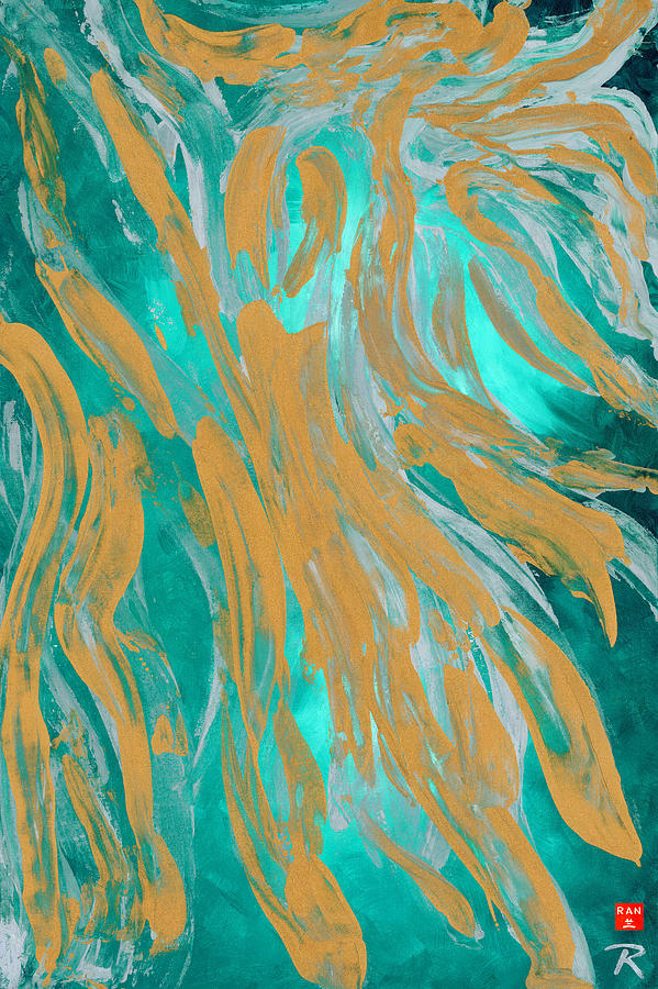 Abstract Painting - Sargasso Siren by Ran Andrews