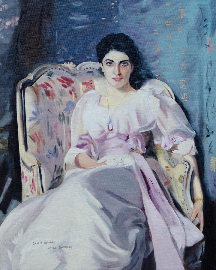 Sargent's Lady Agnew Copy Painting by Laurie Donophan-Dart