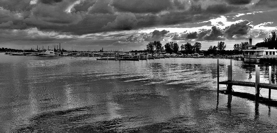 Sarnia Harbour B and W - Canada Photograph by Jeremy Hall