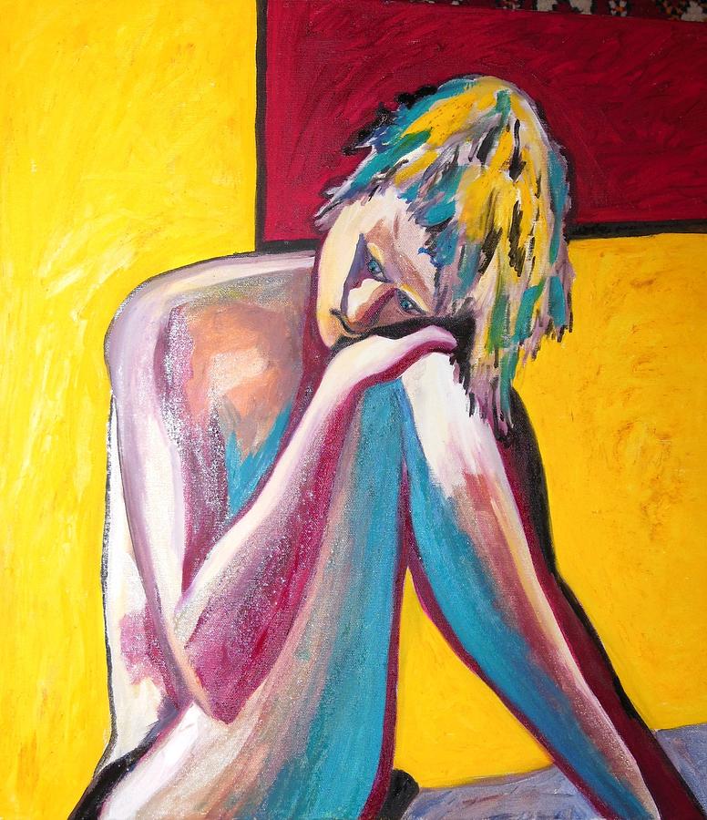 Abstract Painting - Sasha Pining Away by Esther Newman-Cohen