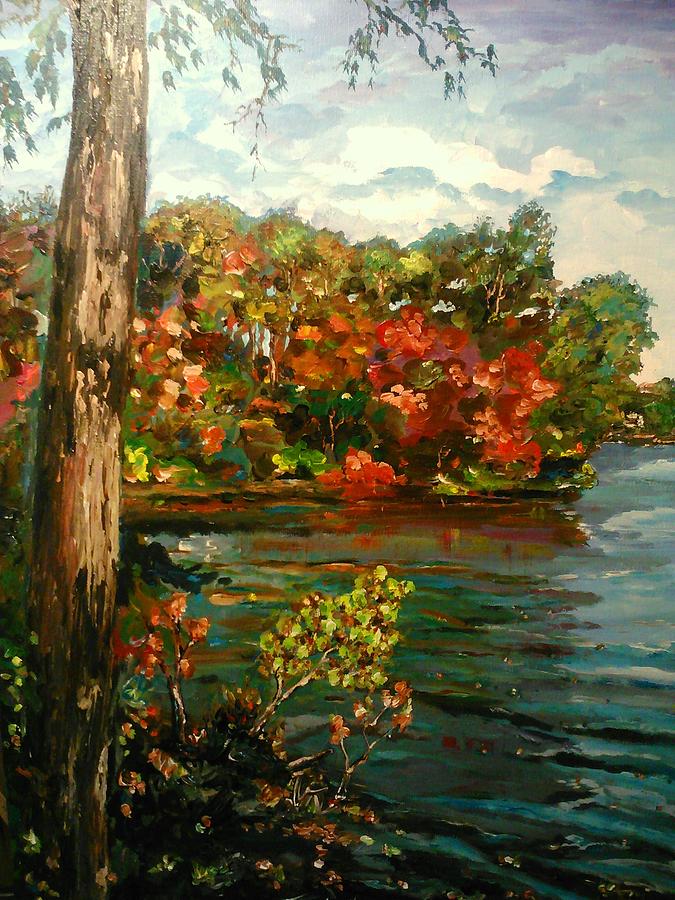Sassaquin Pond Painting by Ray Khalife