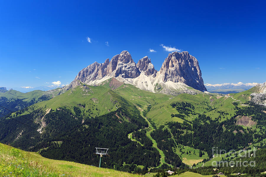 Sassolungo mount and Fassa Valley Photograph by Antonio Scarpi