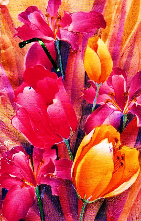 Flower Mixed Media - Sassy by Anne-Elizabeth Whiteway