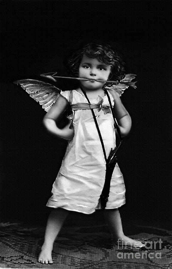 Sassy Cupid BW Photograph by Lesa Fine