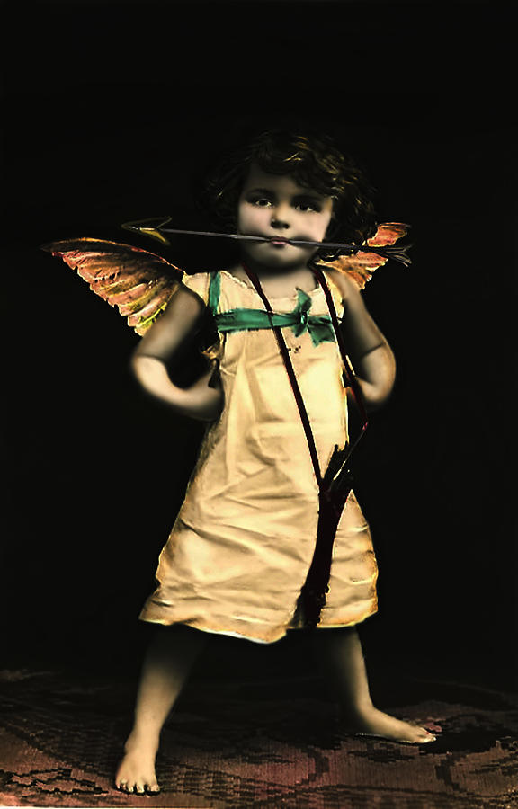 Vintage Photograph - Sassy Cupid  by Lesa Fine