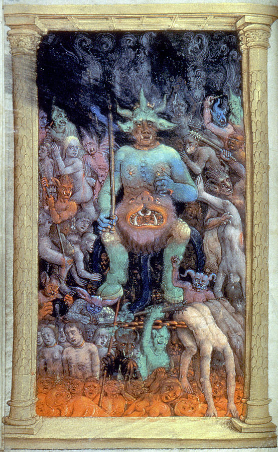 Satan And Hell, C1495-1500 Painting by Granger