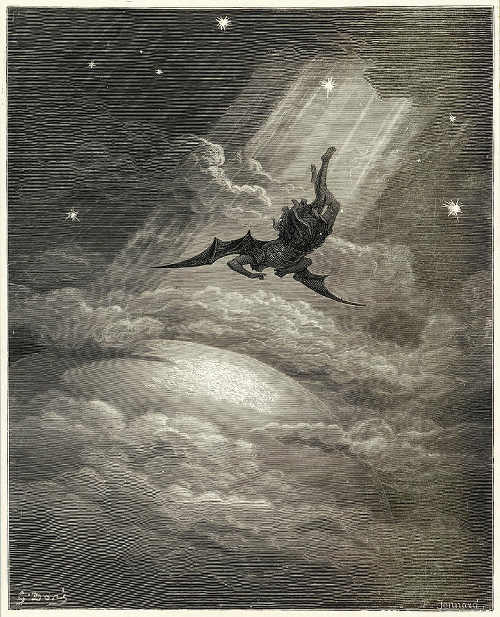 Satan, Foiled In His Ambitions Drawing by Mary Evans Picture Library