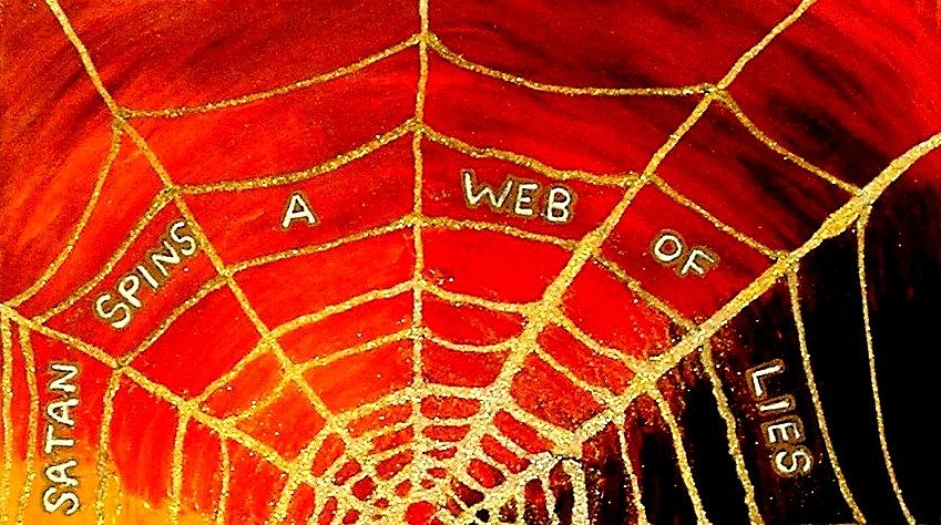 Satans Web Painting by Karen Jane Jones