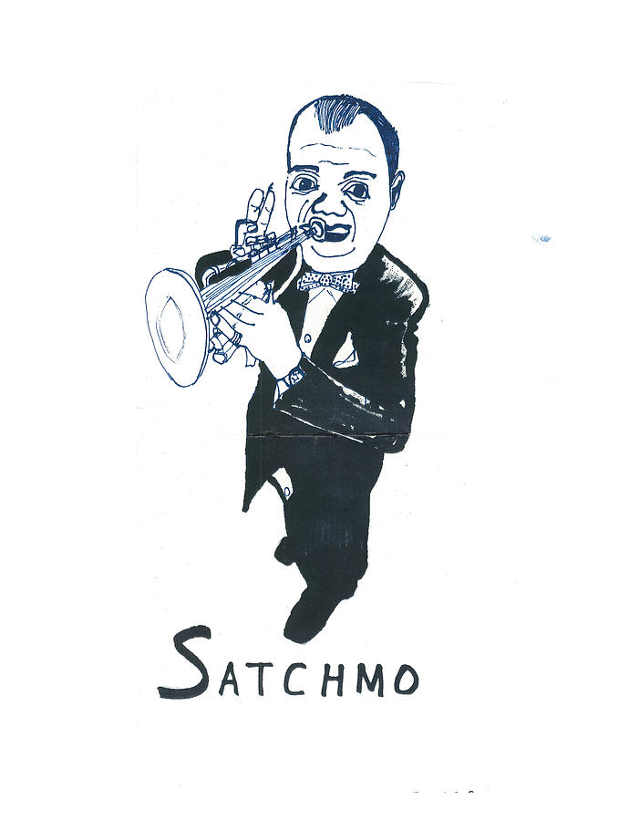 Louis Armstrong Drawing - Satchmo by Don Koester