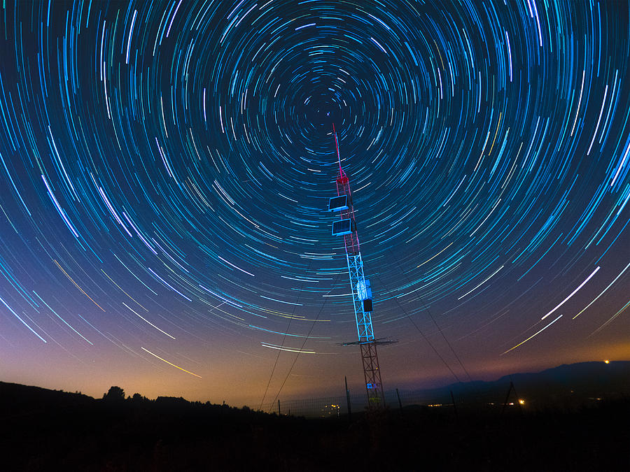Satellite Communications Under A Starry Sky Photograph by FilippoBacci