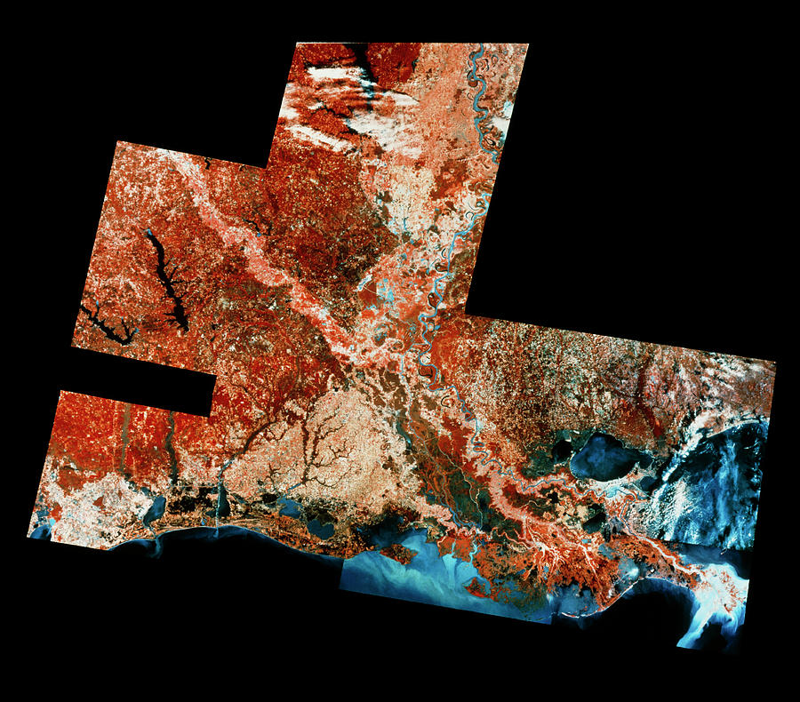 Satellite Mosaic Of New Orleans Photograph by Mda Information Systems/science Photo Library