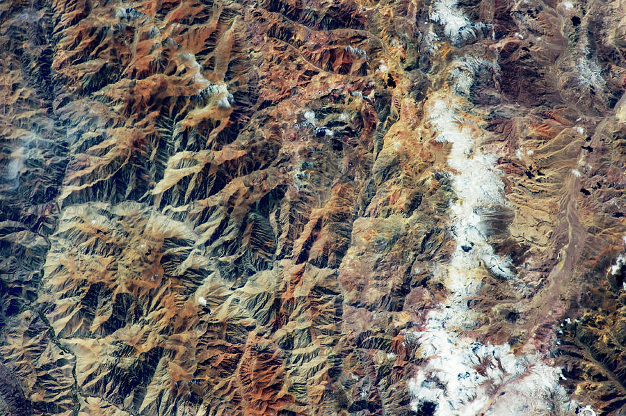 Satellite View Of Andes Mountain Range Photograph by Panoramic Images ...