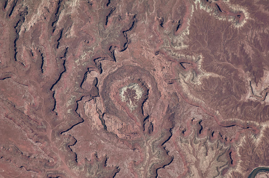 Satellite View Of Canyons Near Moab Photograph by Panoramic Images ...