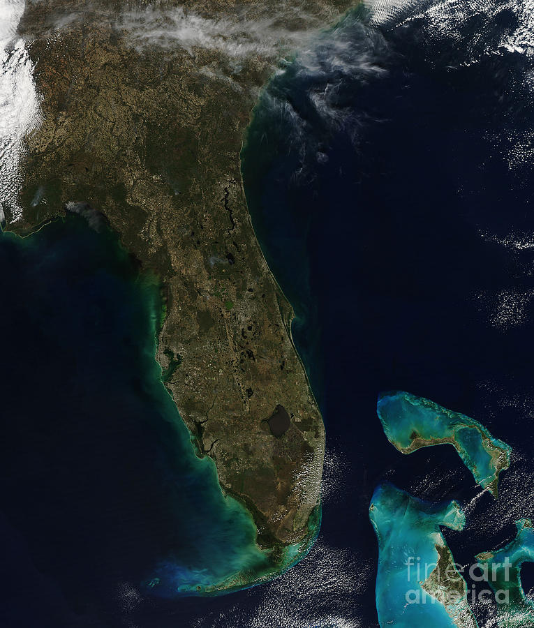 Satellite View Of Florida Photograph