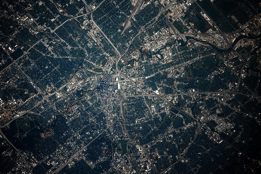 Houston Photograph - Satellite View Of Houston, Texas, Usa by Panoramic Images