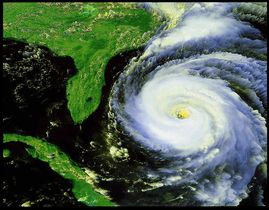 Satellite View Of Hurricane Fran Near Usa Photograph by Nasa/science Photo Library