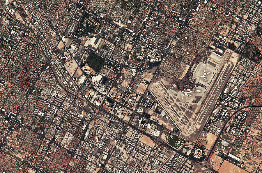 Las Vegas Photograph - Satellite View Of Mccarran by Panoramic Images