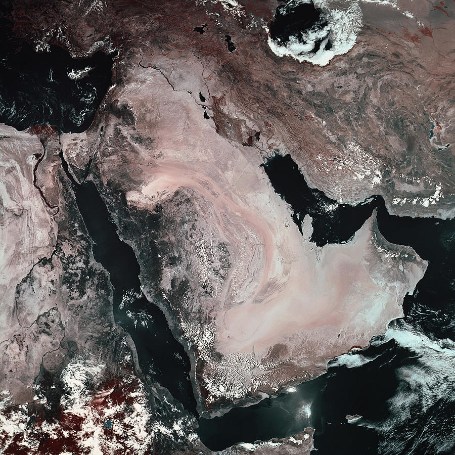 Satellite View of Middle East Photograph by InterNetwork Media