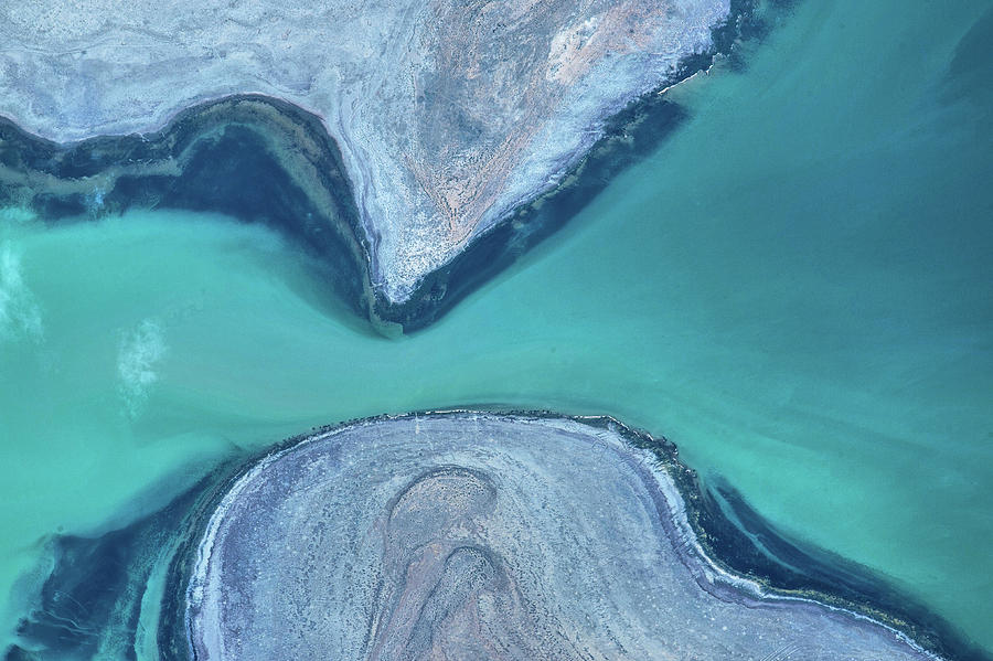 Satellite View Of North Aral Sea Photograph by Panoramic Images