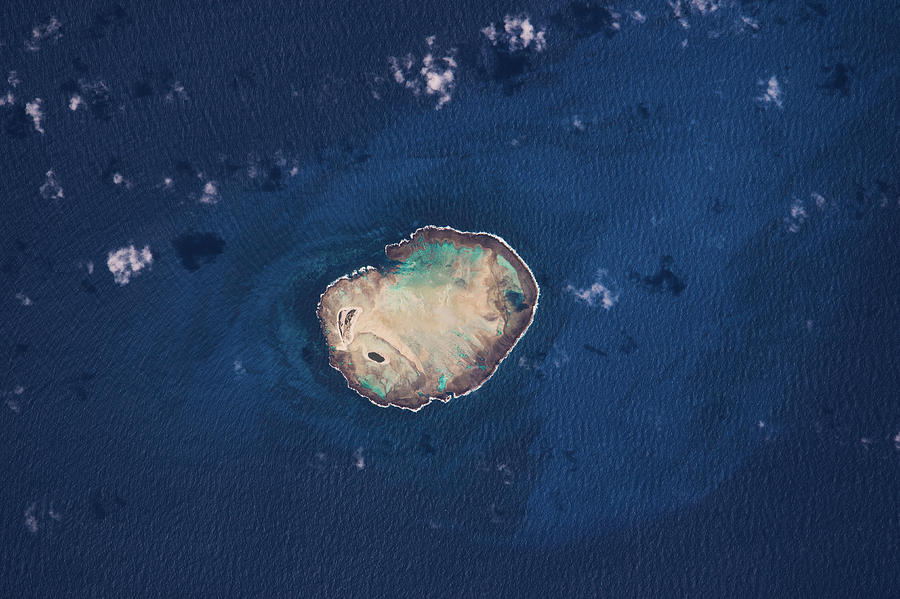 Planet Photograph - Satellite View Of Rocas Atoll In South by Panoramic Images