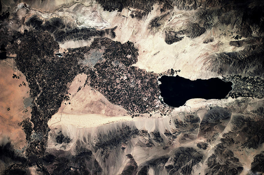 Satellite View Of Salton Sea Photograph by Panoramic Images