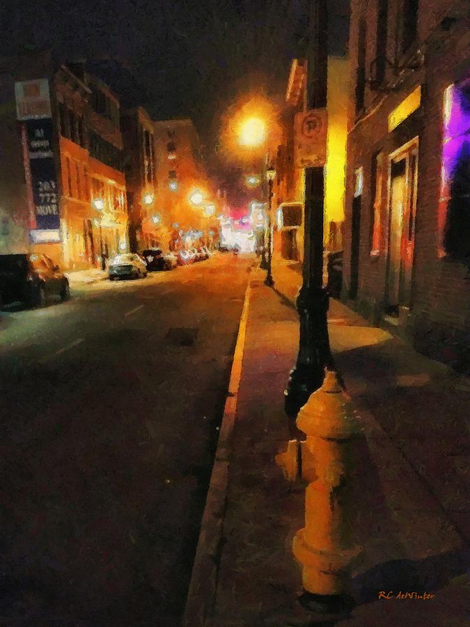Saturday Night on State Street Painting by RC DeWinter