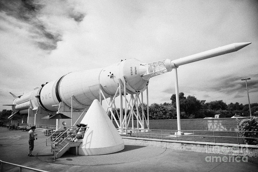 Space Photograph - saturn 1B rocket in the the rocket garden at Kennedy Space Center Florida by Joe Fox