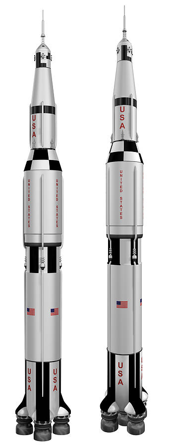 Saturn V Rocket 3D Photograph by Jamesbenet