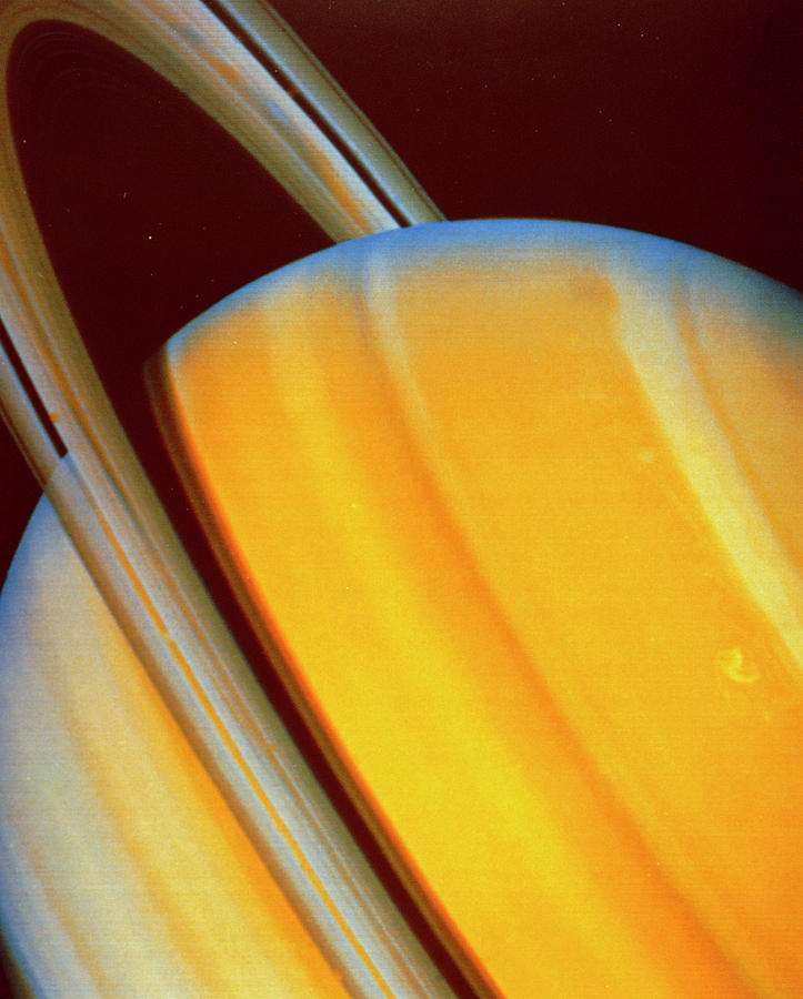 Saturn Viewed From Voyager II Photograph by Nasa/science Photo Library