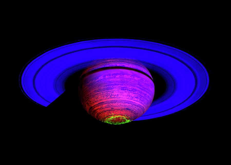 Saturns Aurorae Photograph by Nasa/jpl/asi/university Of Arizona/university Of Leicester/science Photo Library
