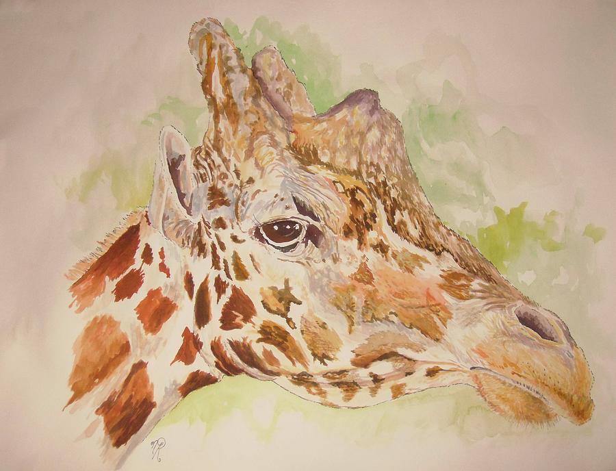 Savanna Giraffe Painting by Nicole Angell