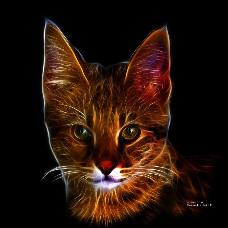 Savannah Cat - 5462 F Digital Art by James Ahn