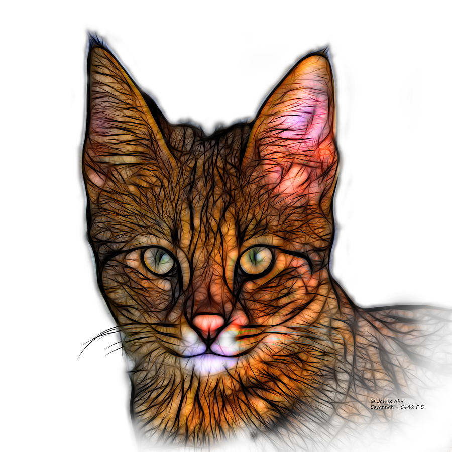 Savannah Cat - 5462 F S Digital Art by James Ahn