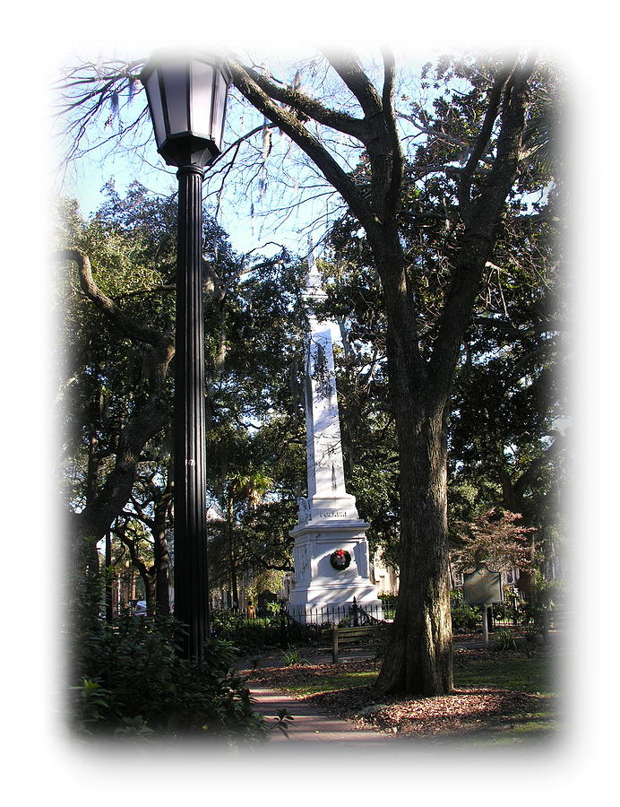 Savannah Park Monument Photograph by Jacqueline M Lewis