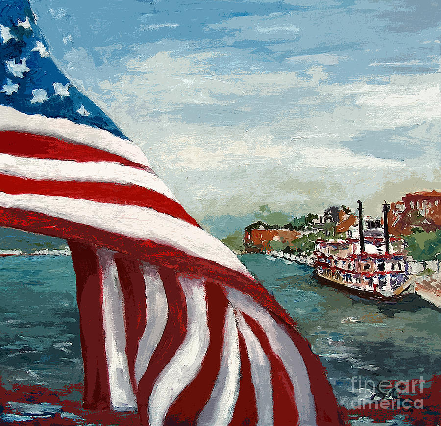 Savannah River Queen Painting by Ginette Callaway
