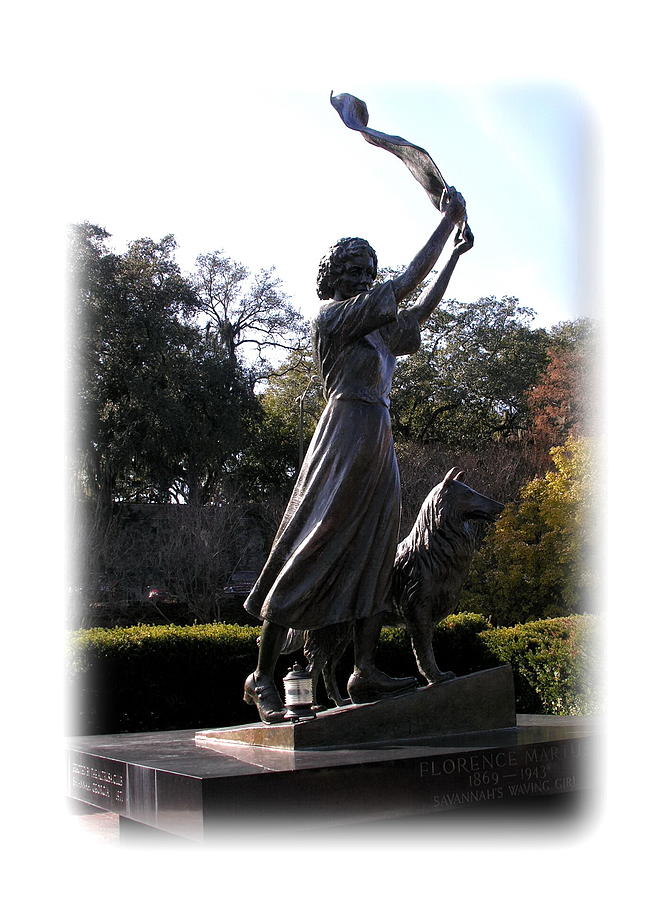 Savannah Sculpture - Waving Girl Photograph by Jacqueline M Lewis