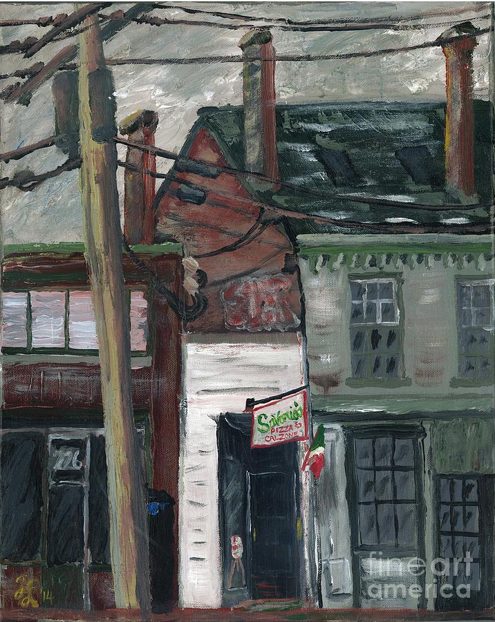 Savarios Pizza and Calzone Painting by Francois Lamothe